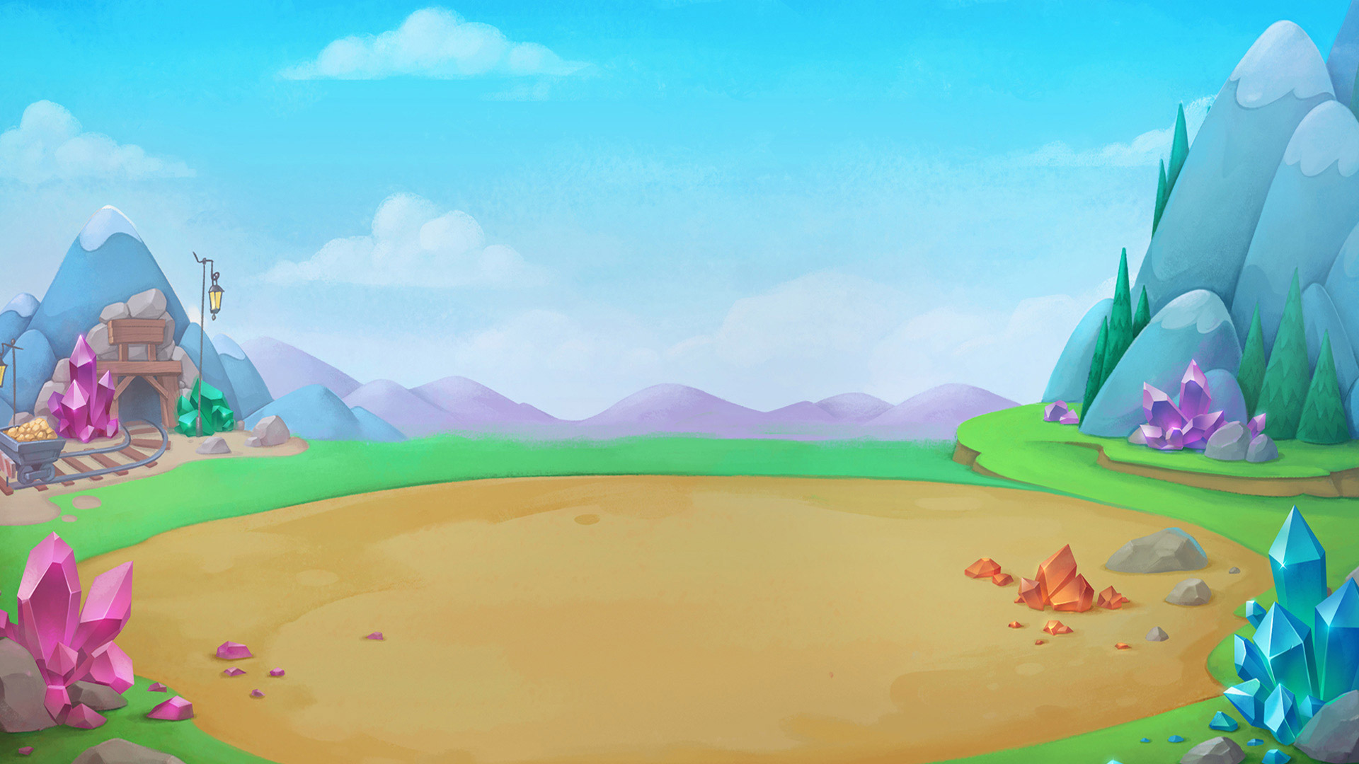 Game hight resolution background Crystal Land