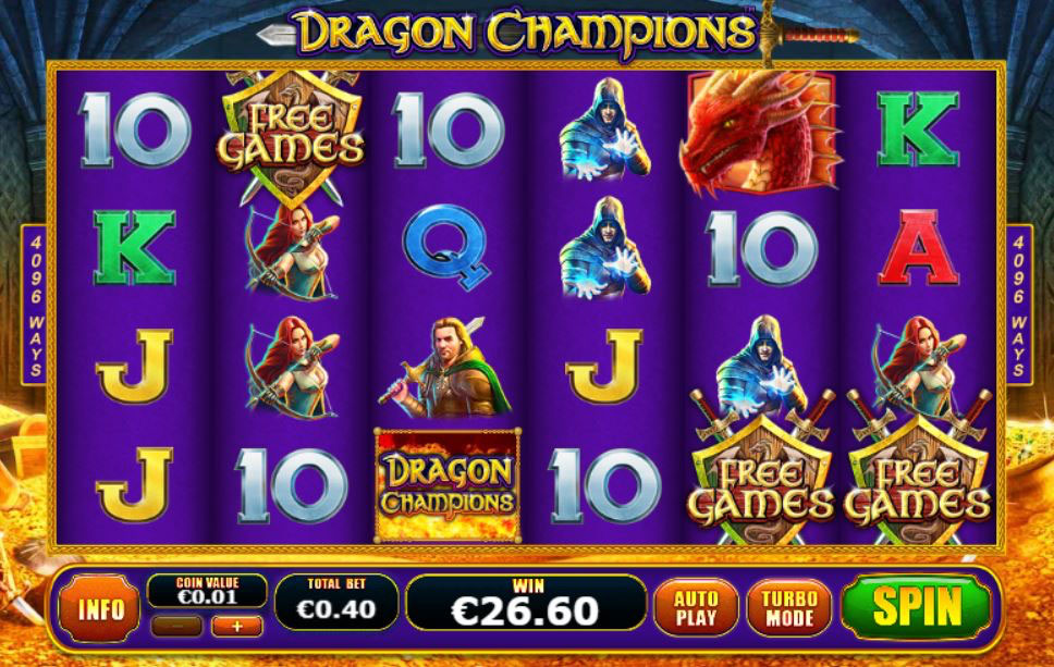 Screenshot Dragon Champions slot machine