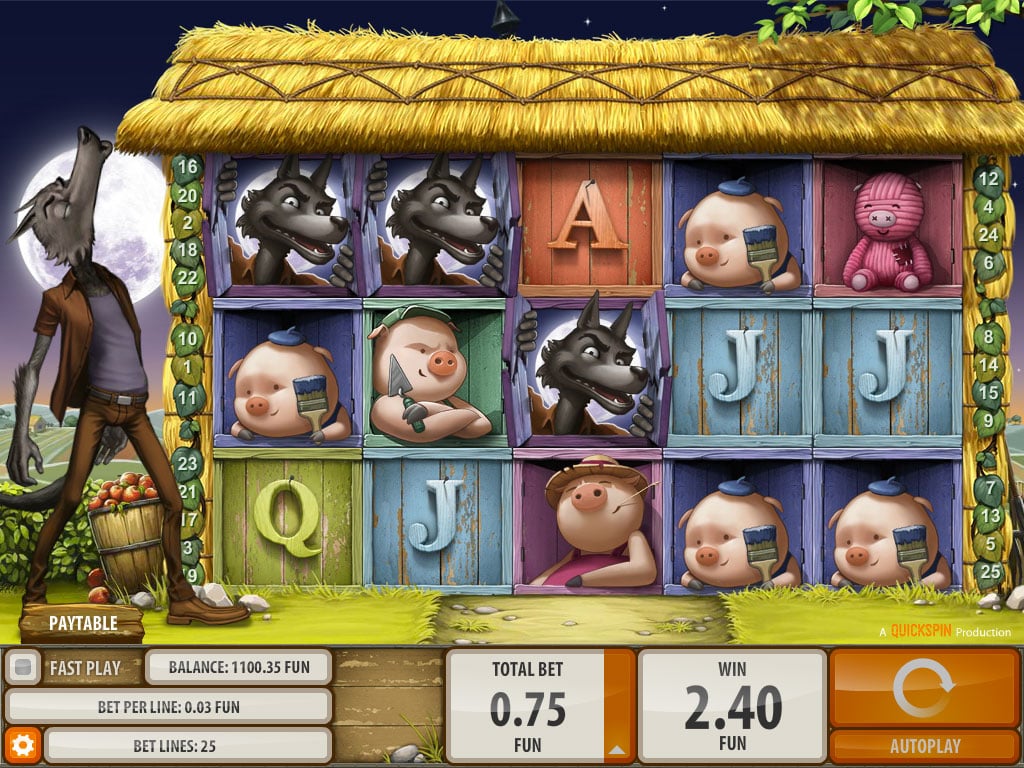 Big Bad Wolf Slot screenshot - swooping reels slot
