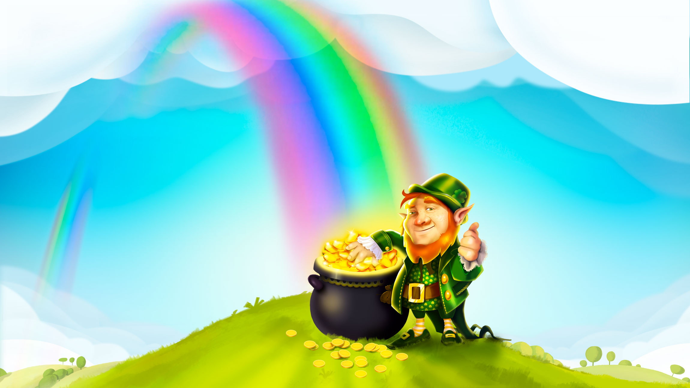 Game hight resolution background Leprechaun Hills