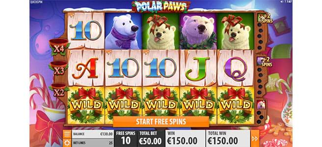 Free spins on Polar Paws