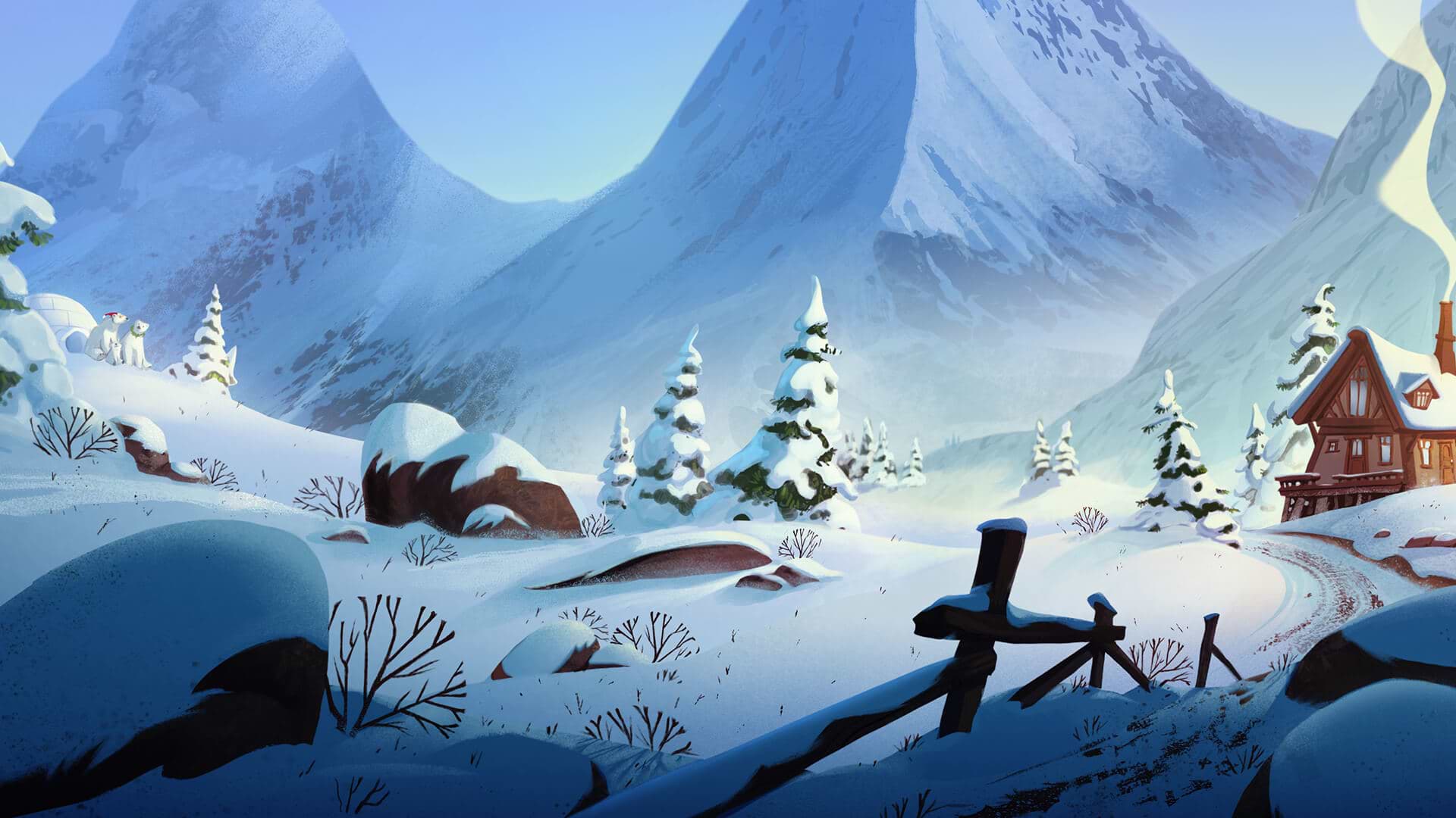 Game hight resolution background Polar Paws