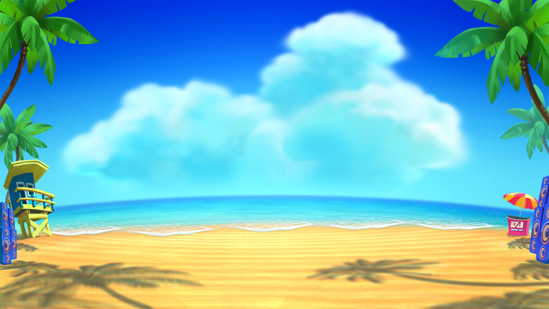 Game hight resolution background Spinions Beach Party