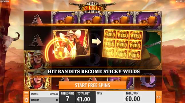 Die kostenlosen Spiele des Sticky Bandits Spielautomaten: Wild Return