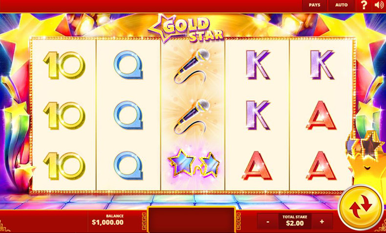 Screenshot Gold Star slot machine