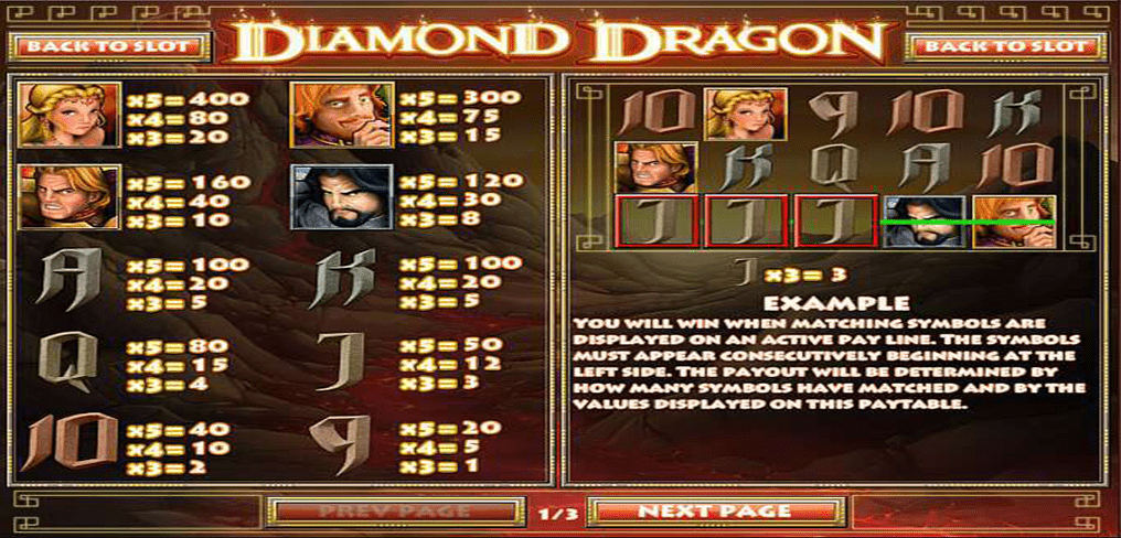 Diamond Dragon bonus