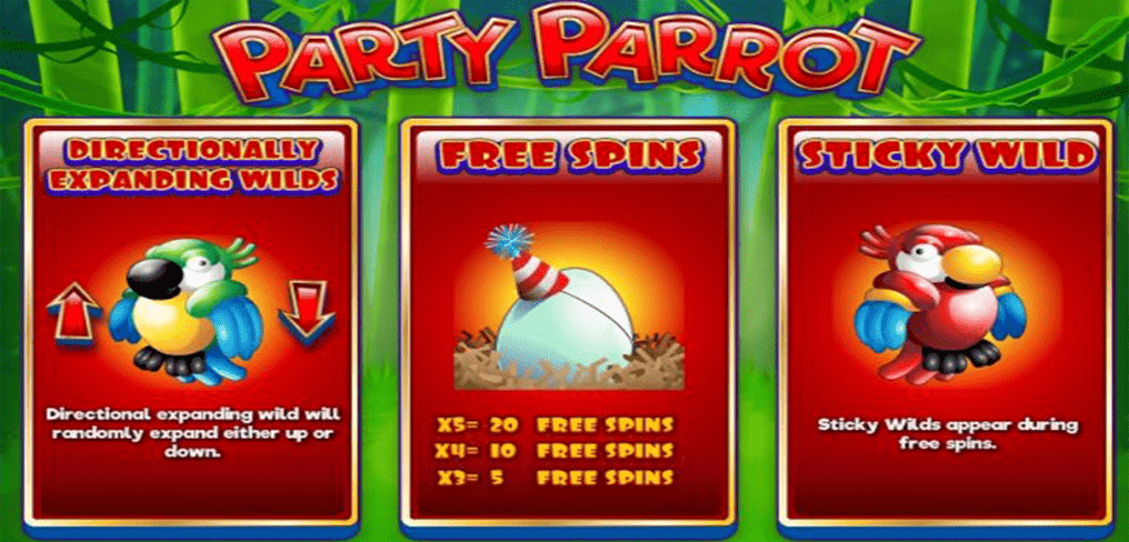 Party Parrot Free Spins