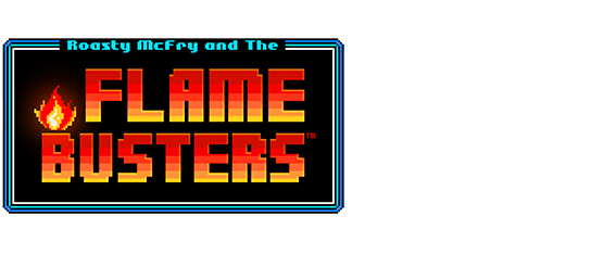 game logo Roasty McFry and the Flame Busters