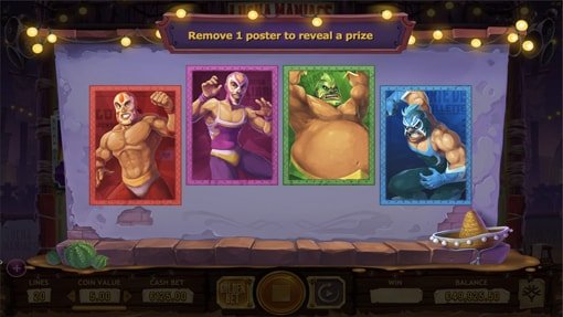 Lucha Maniac slot Poster Bonus Game feature