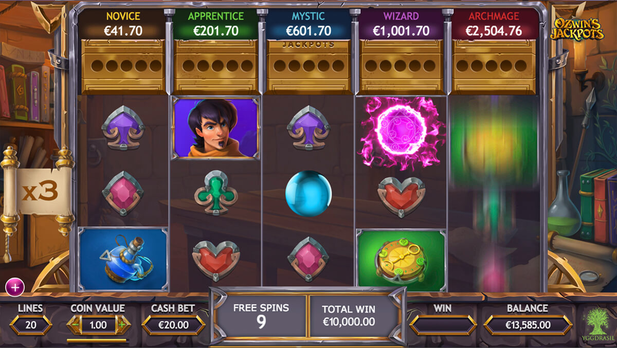 Screenshot Ozwin's Jackpot slot machine