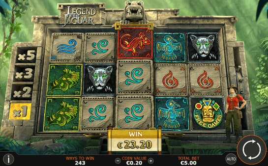 Legend of the Jaguar screenshot - collapsing reels slot