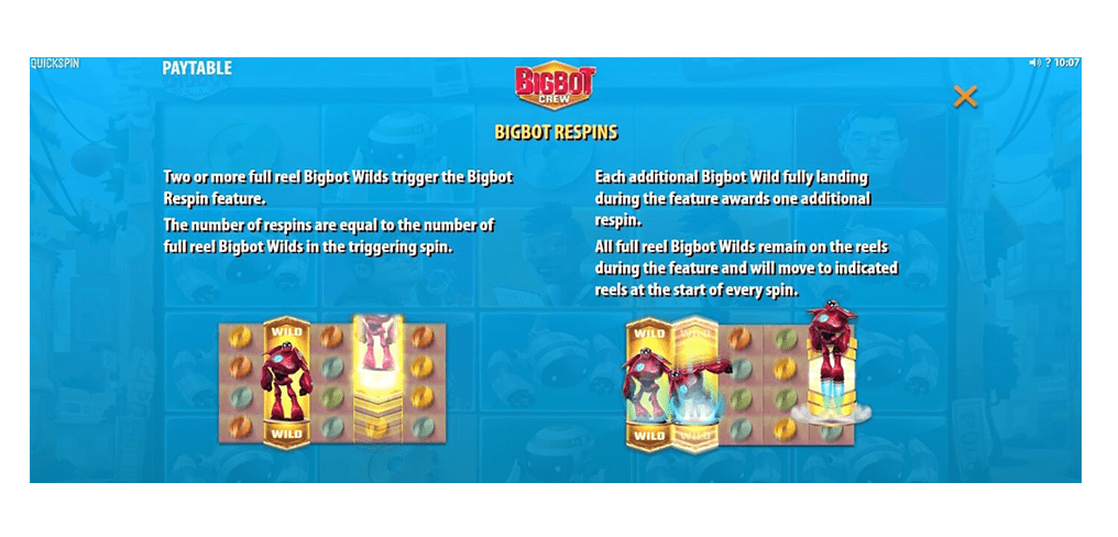 Big Bot Crew slot machine respin