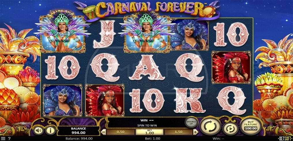 Carnaval forever slot machine screenshot
