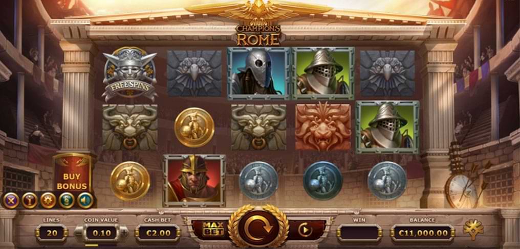 Champions of rome slot machine screenshot