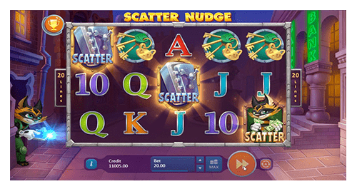 Claws vs Paws slot machine scatter nudge