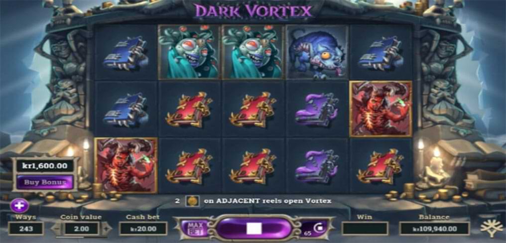 Dark Vortex slot machine screenshot