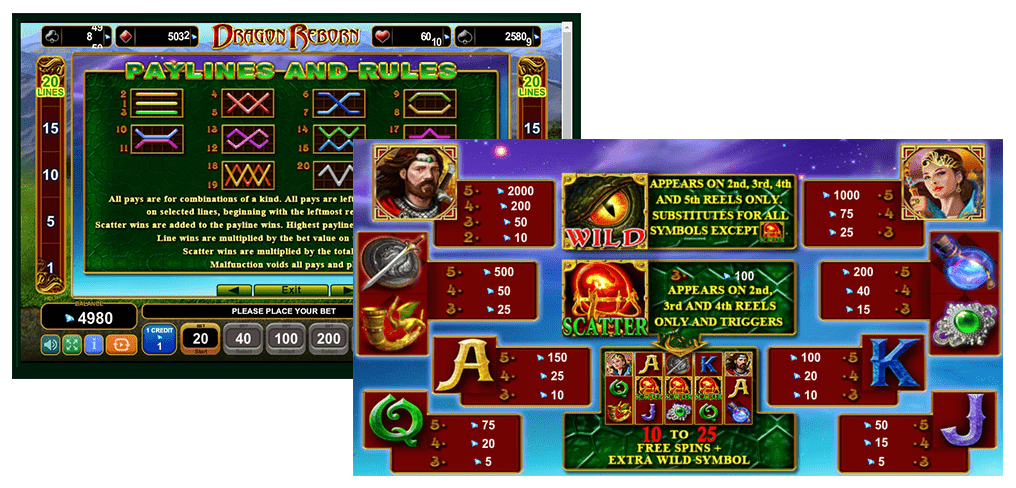 Dragon Reborn slot machine bonus