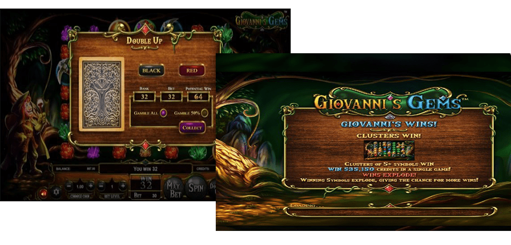 Giovanni's Gems slot machine bonus