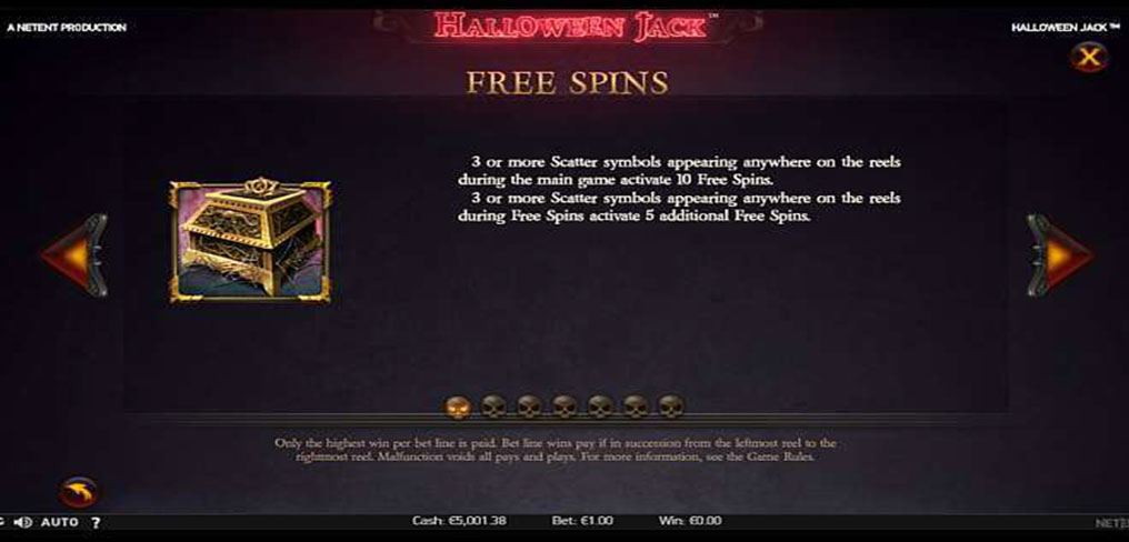 Halloween Jack slot machine free spins