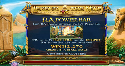 Legend of the Nile slot machine bonus