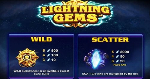 Lightning Gems slot machine bonus