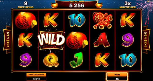 Lucky firecracker slot machine wild symbol