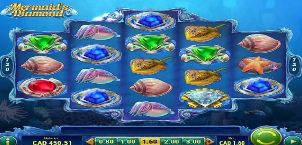 Mermaid's Diamond slot machine screenshot