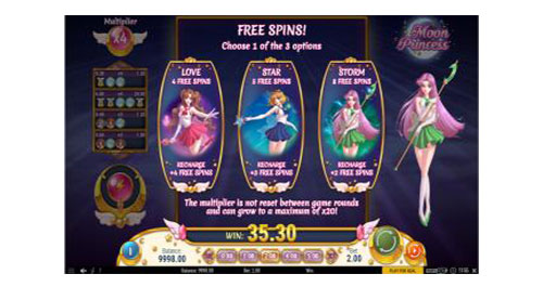 Moon Princess slot machine free spins