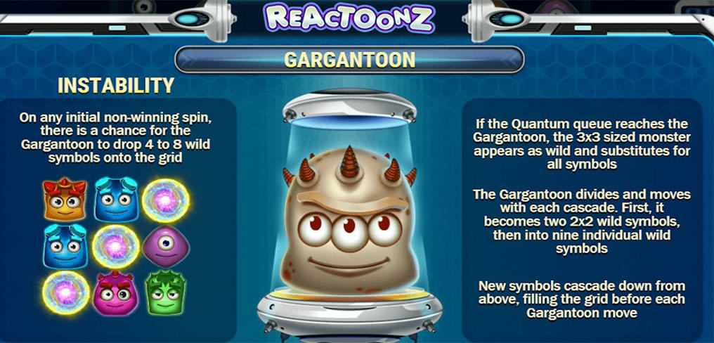 Reactnooz slot machine gargantoon feature