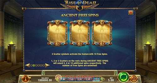 Big win on the Rise of Dead slot machine ancient free spins