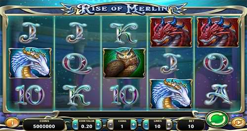 Rise of merlin slot machine screenshot