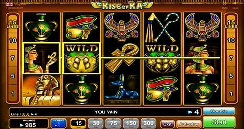 Rise of Ra slot machine wild