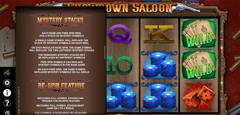 Showdown Saloon slot machine mystery stacks