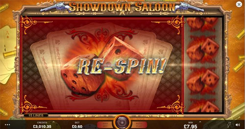 Showdown Saloon slot machine re-spin