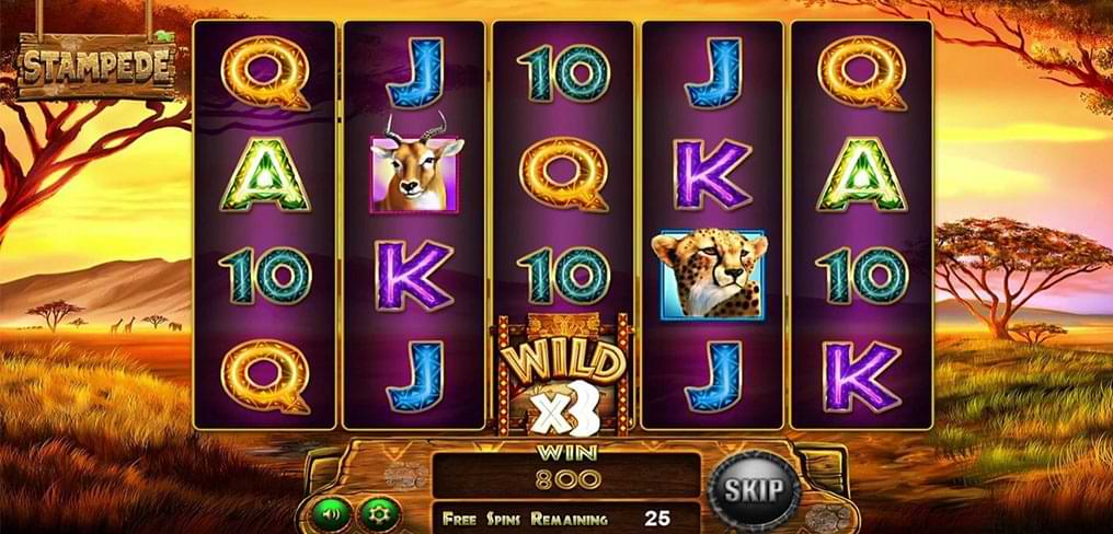 Stampede slot machine screenshot