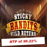 Sticky bandits wild return slot machine RTP