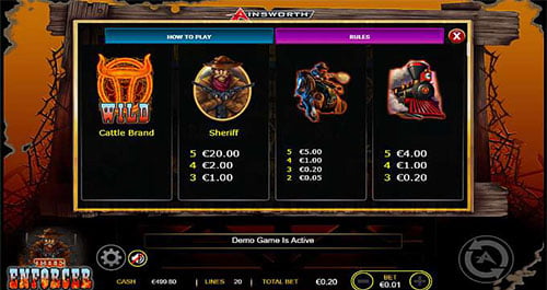 The Enforcer slot machine wild