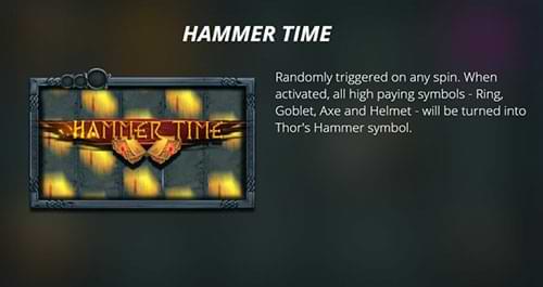 The Thor Hammer Time slot machine hammer tiger