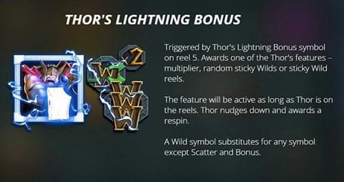 The Thor Hammer Time slot machine lightning bonus