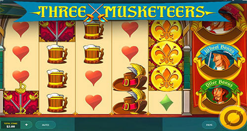 Three Musketeers slot machine screenshot