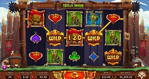 Trolls bridge slot machine wild