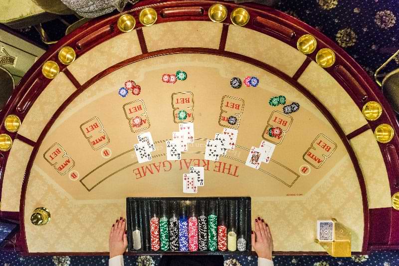 Blackjack dealer's hand revealed